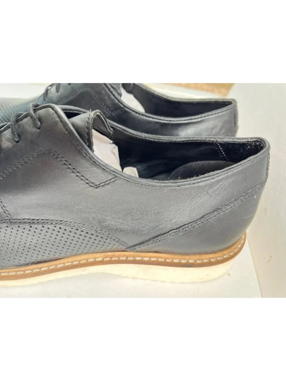 Steven Madden Mens Oxford Style Dress Shoes Lace Up Size 11 Black